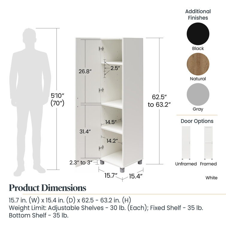 Tall narrow deals utility cabinet